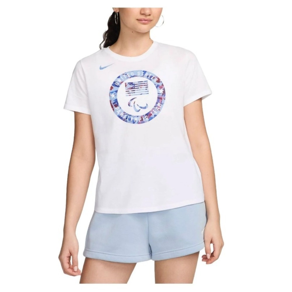 Nike Women's Team USA Essential Paralympic White T-Shirt‎ FN0871-100, XL